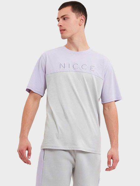 Nicce Maxin T-Shirt - Lilac/Stone Grey