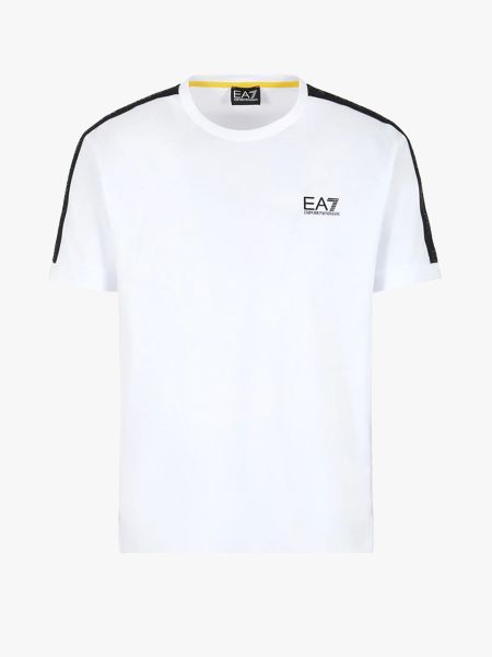 EA7 Emporio Armani Logo Series Logo Stripe T-Shirt - White