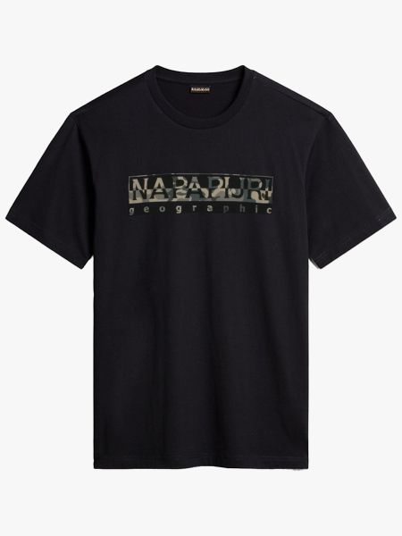 Napapijri S Telemark Camo Logo T-Shirt - Black