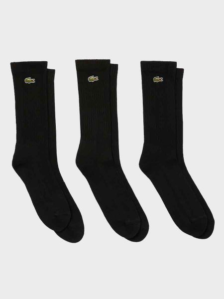 Lacoste Sport 3 Pack High-Cut Cotton Socks - Black