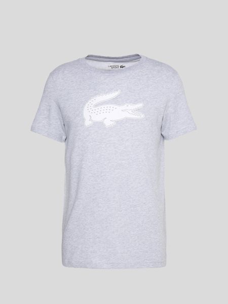 Lacoste Sport 3D Print Crocodile T-Shirt - Grey Chine 