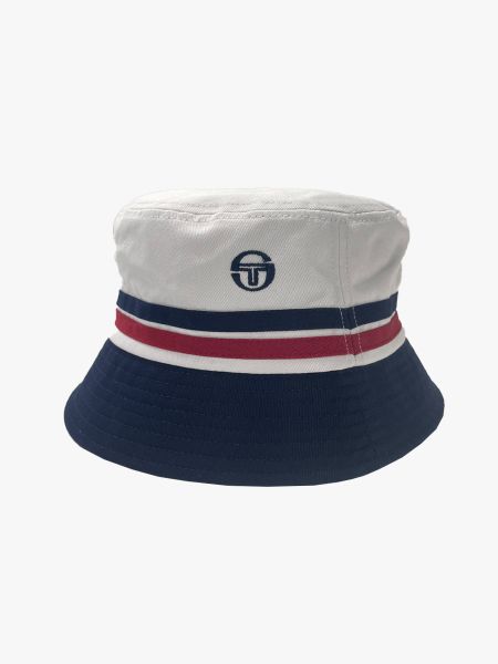 Sergio Tacchini Stonewoods Bucket Hat - White/Maritime Blue