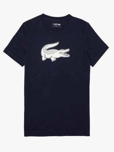 Lacoste Sport 3D Print Croc T-Shirt - Navy Blue/White