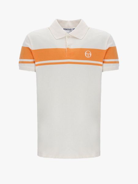 Sergio Tacchini Young Line Polo Shirt - Gardenia/Tangerine