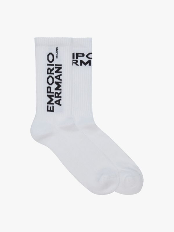 Emporio Armani 2 Pack Knitted Short Socks - White