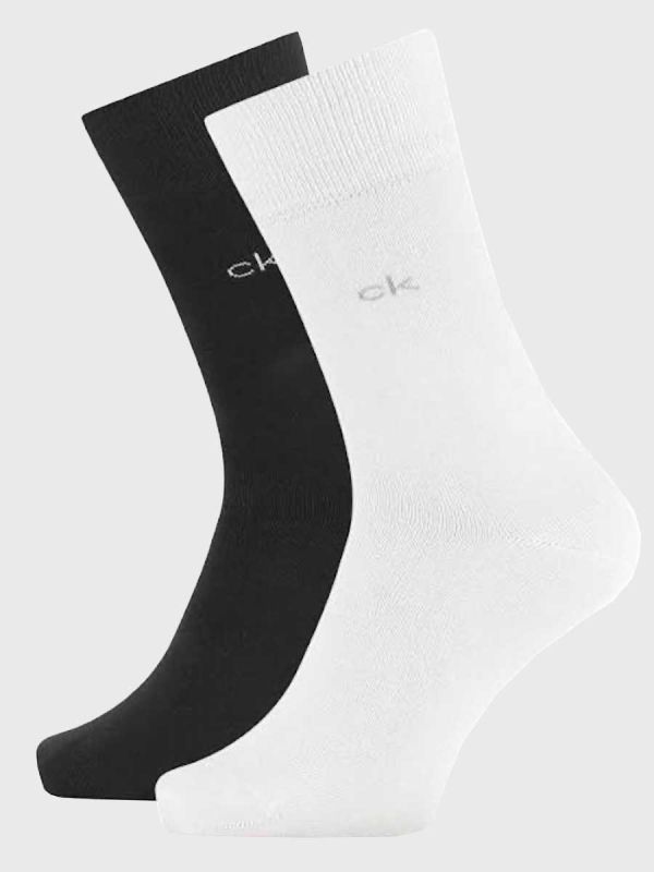 Calvin Klein 2 Pack Crew Socks - White ComboT