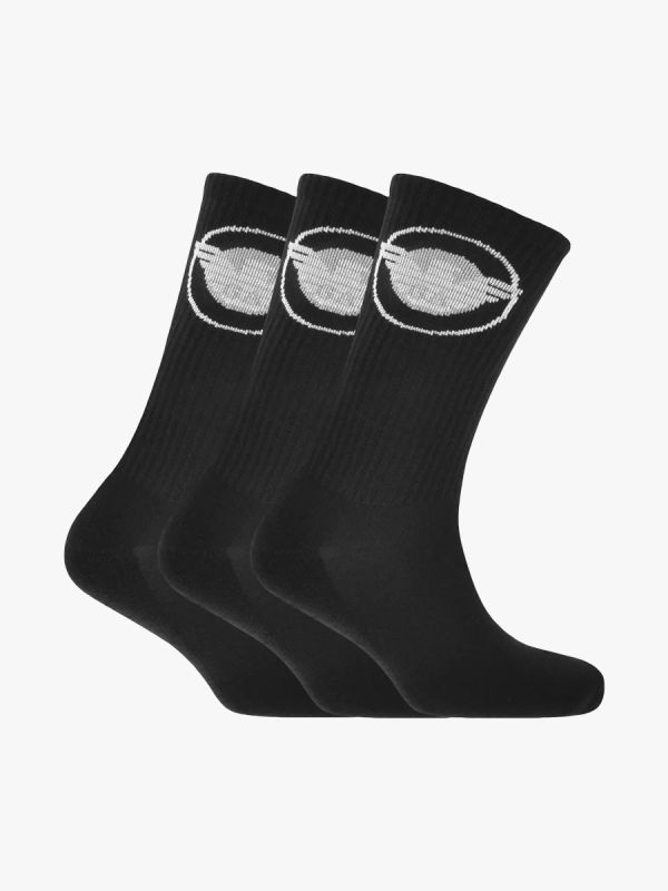 Emporio Armani 3 Pack Short Logo Socks - Black