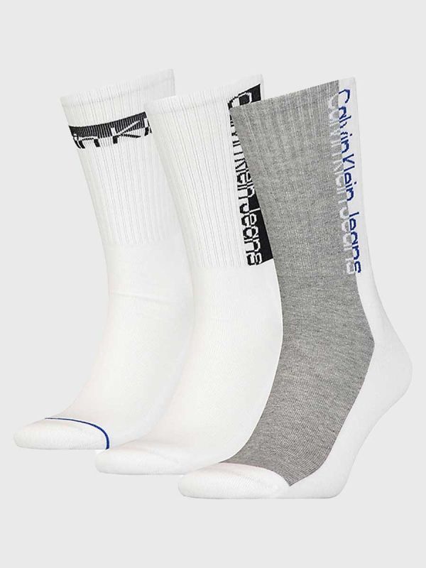 Calvin Klein Jeans 3 Pack Athletic Socks - White - One size
