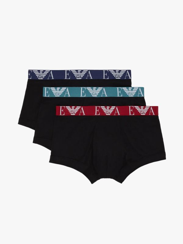 Emporio Armani 3 Pack Boxers - Black/Red/Green/Blue