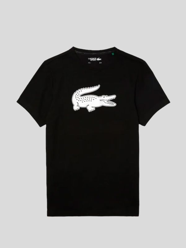 Lacoste Sport 3D Print Crocodile T-Shirt - Black