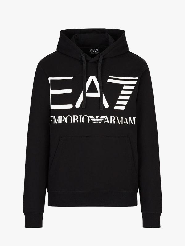 EA7 Emporio Armani Oversized Logo Hoodie - Black