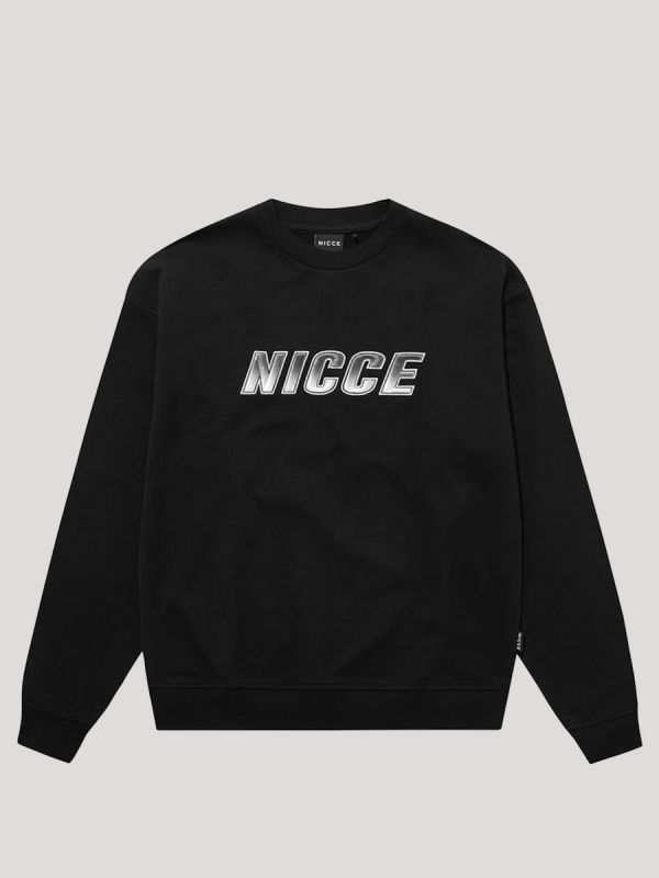 Nicce Arran O/S Sweatshirt - Black