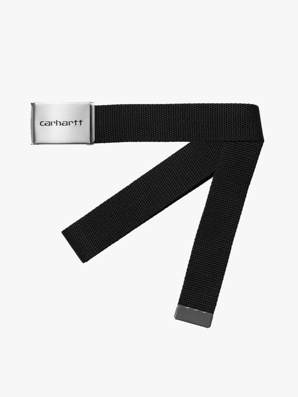 Carhartt WIP Clip Belt Chrome - Black