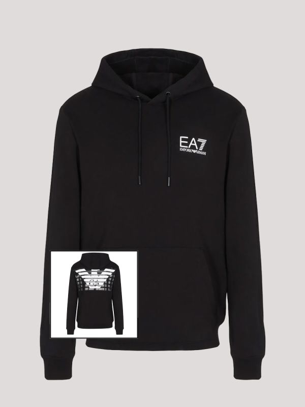 EA7 Emporio Armani Graphic Series Hooded Sweatshirt - Black