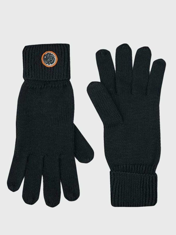 Pretty Green Knitted Gloves - Black