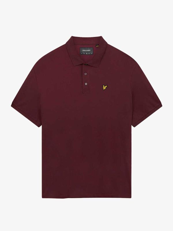 Lyle & Scott Plain Polo Shirt - Burgundy