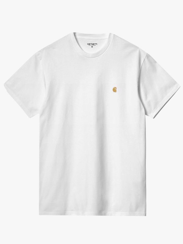 Carhartt WIP Chase T-Shirt - White/Gold