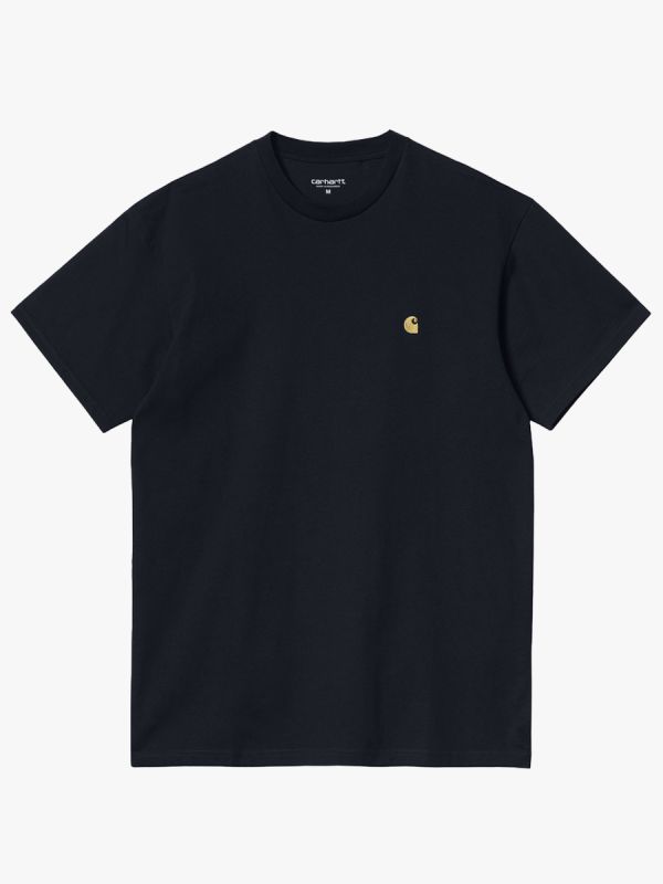 Carhartt WIP S/S Chase T-Shirt - Dark Navy/Goldf