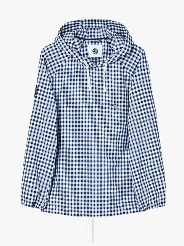 Pretty Green Gingham Forrest Overhead Jacket - Navy