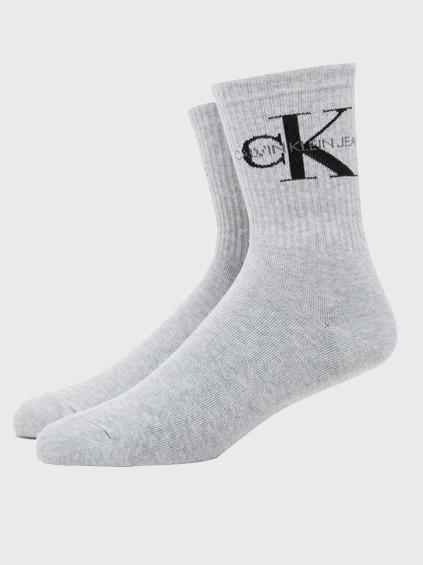 Calvin Klein Jeans 1 Pair Logo Socks - Light Grey - One size