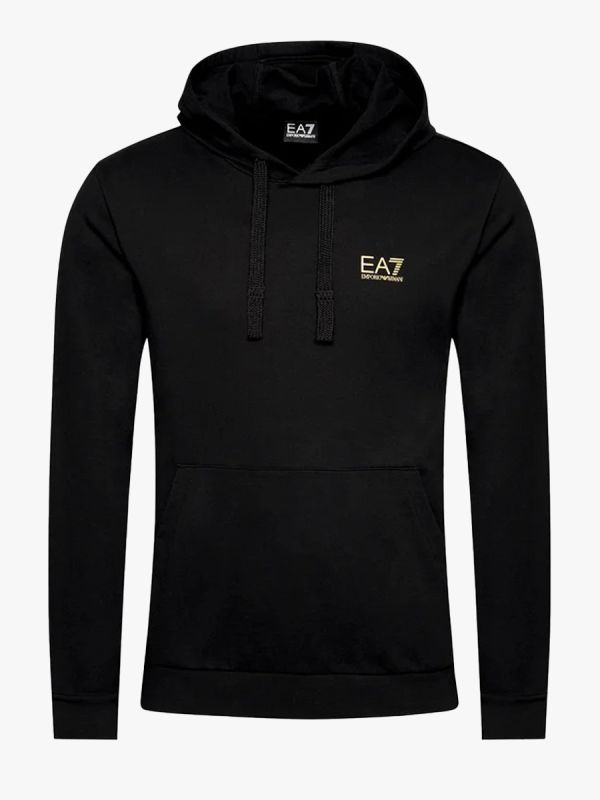 EA7 Emporio Armani Core Identity Hooded Sweatshirt - Black/Gold