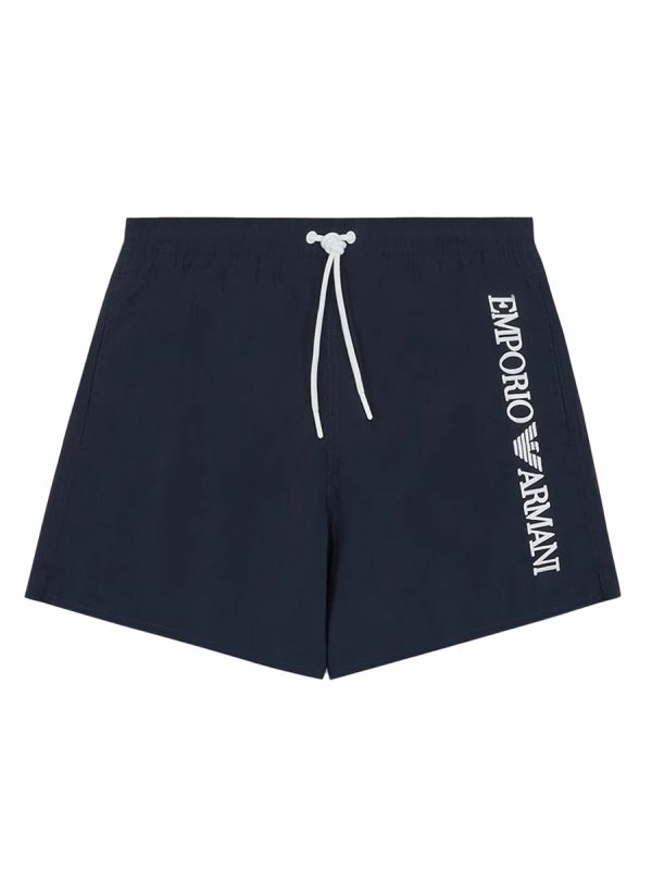 Emporio Armani Beach Crinkle Swim Shorts - Navy Blue