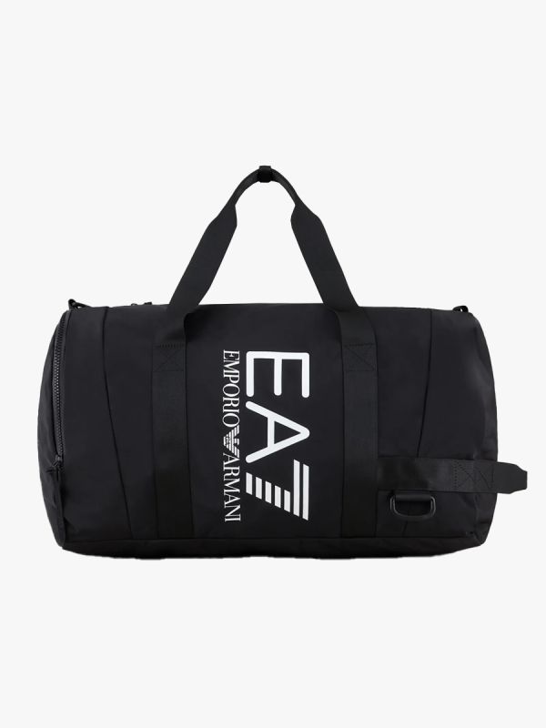EA7 Emporio Armani Oversized Logo Duffel Gym Bag - Black/White