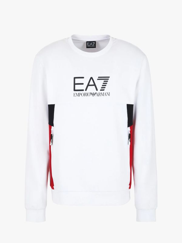 EA7 Emporio Armani Summer Block Crew Sweatshirt - White