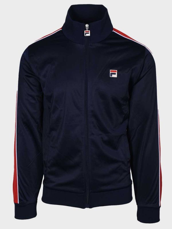 Fila Wicks Slim Fit Track Jacket - Peacoat/Chinese Red/White