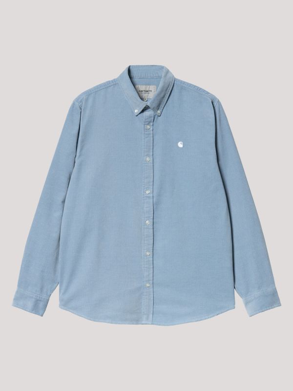 Carhartt WIP Madison Fine Cord Shirt - Frosted Blue
