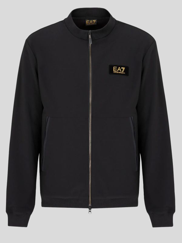 EA7 Emporio Armani Gold Label Zip Up Sweatshirt - Black