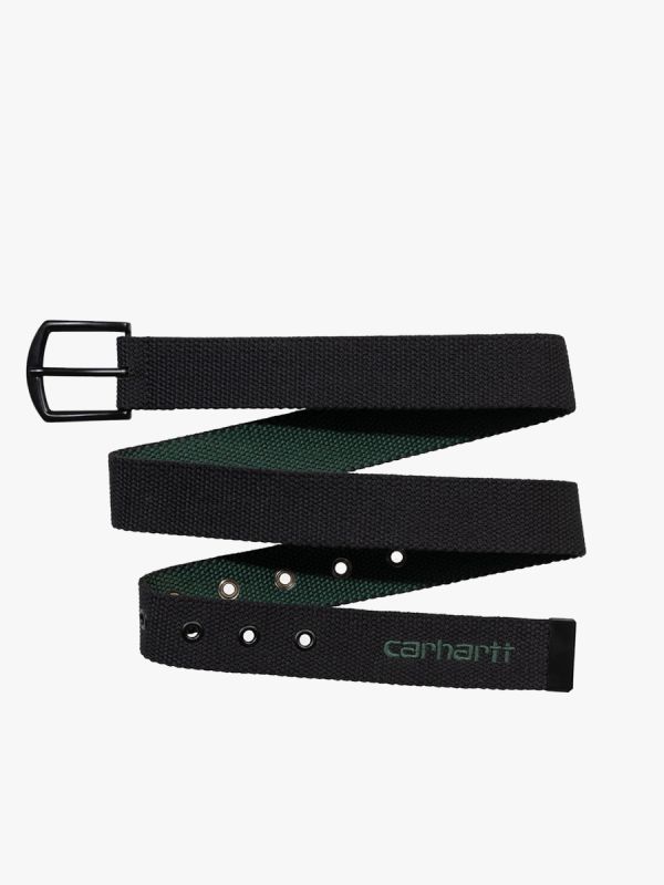 Carhartt WIP Heston Belt - Black/Discovery Green-One Size