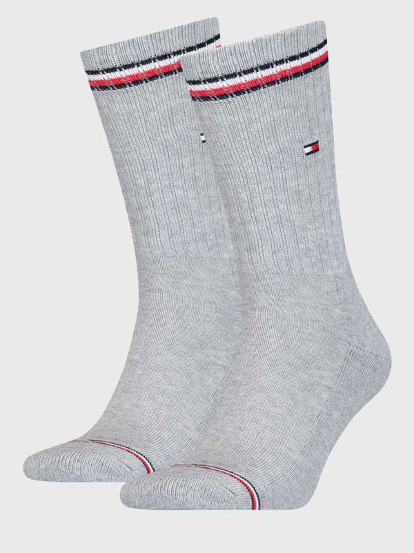  Tommy Hilfiger 2 Pack Iconic Socks - Grey