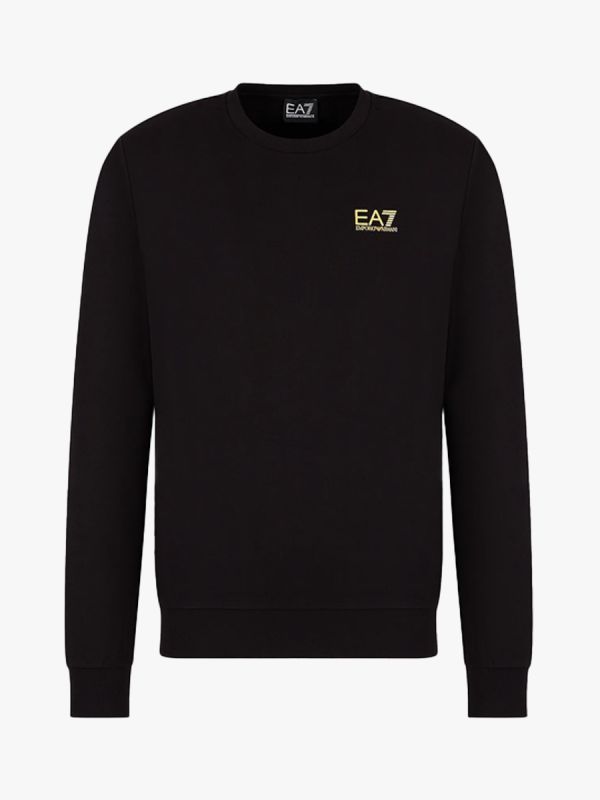 EA7 Emporio Armani Core Identity Crew Neck Sweatshirt - Black/Gold