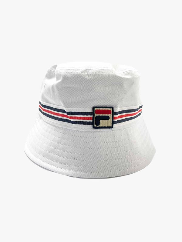 Fila Jojo Heritage Stripe Bucket Hat - White