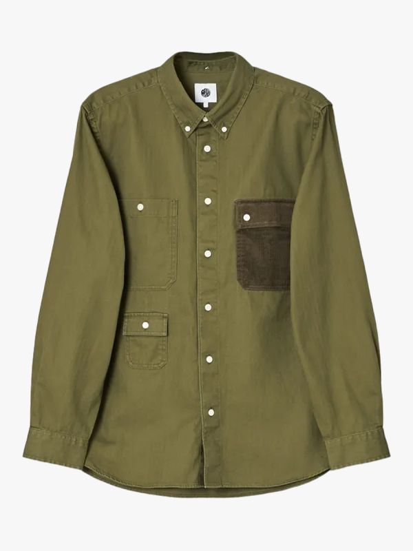 Pretty Green Larman Pocket Shirt - Khaki