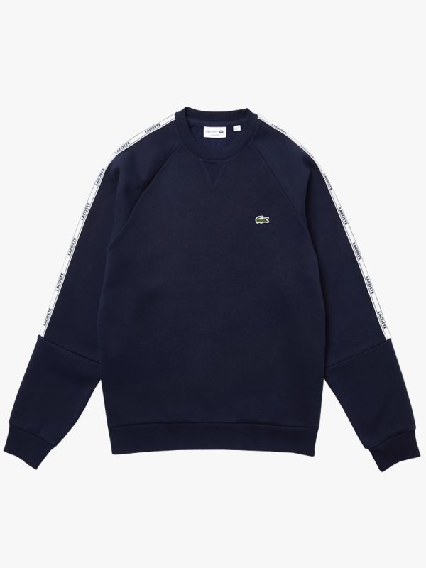Lacoste Branded Bands Cotton Sweatshirt - Navy