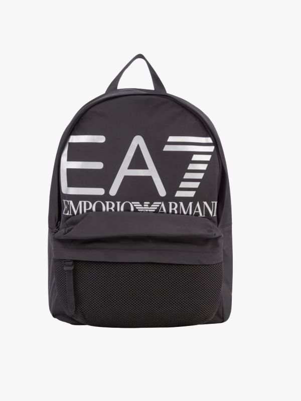 EA7 Emporio Armani Oversized Logo Backpack - Black/Silver