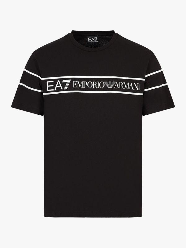 EA7 Emporio Armani Logo Series Tape T-Shirt - Black