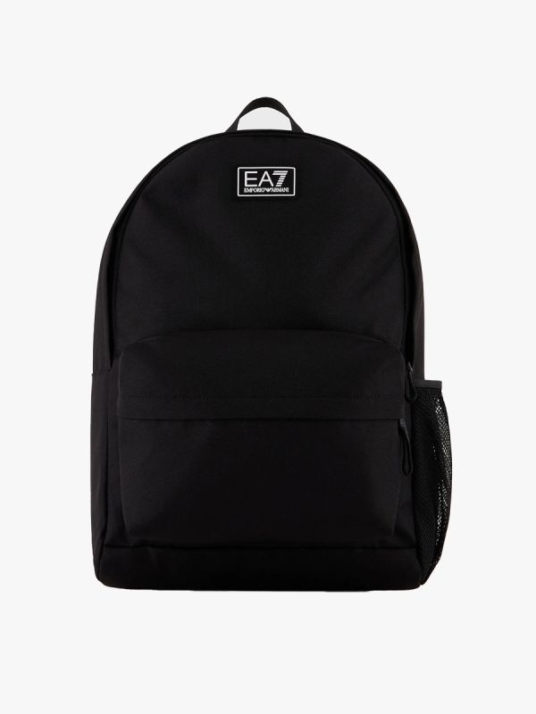 EA7 Emporio Armani Logo Series Technical Fabric Backpack - Black