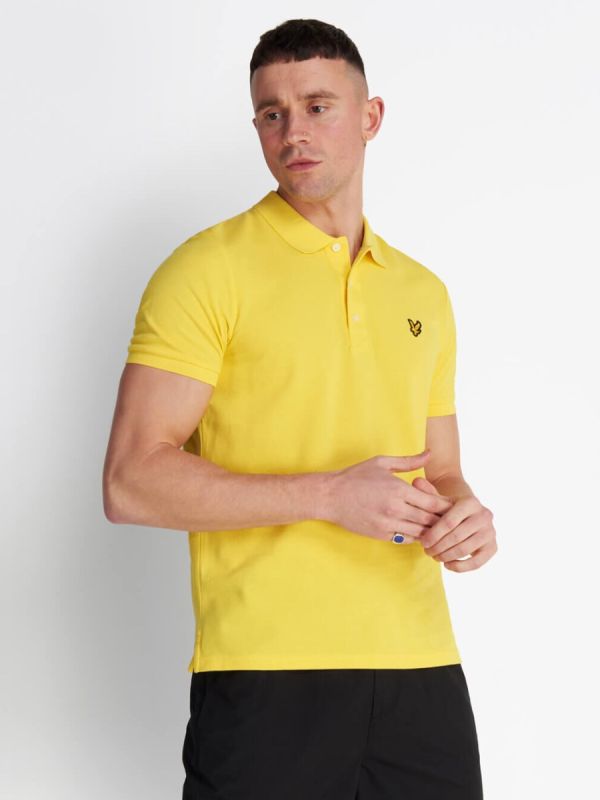 Lyle & Scott Mens Slim Stretch Polo Shirt - Buttercup Yellow