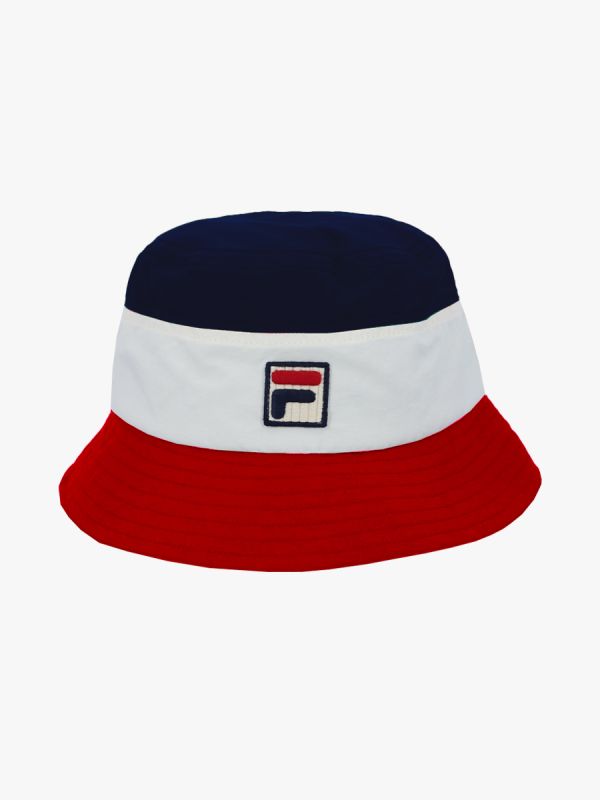 Fila Marco Tricolour Heritage Logo Bucket Hat - Fila Red/White/Fila Navy