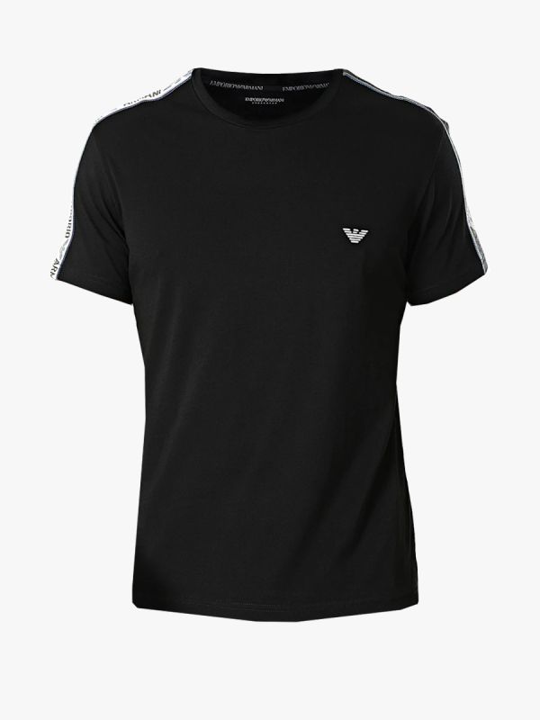 Emporio Armani Lounge Eagle Tape T-Shirt - Black