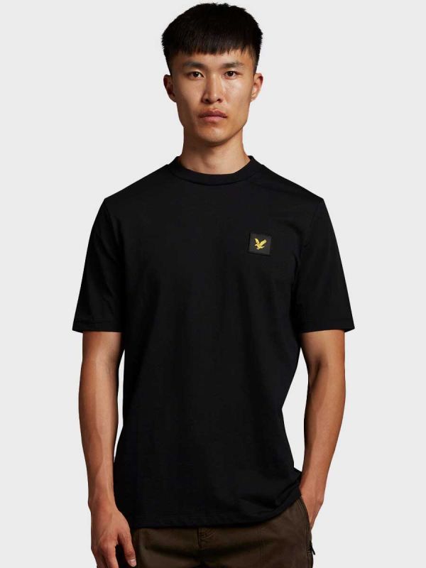 Lyle & Scott Casuals Nylon Sleeve T-Shirt - Jet Black