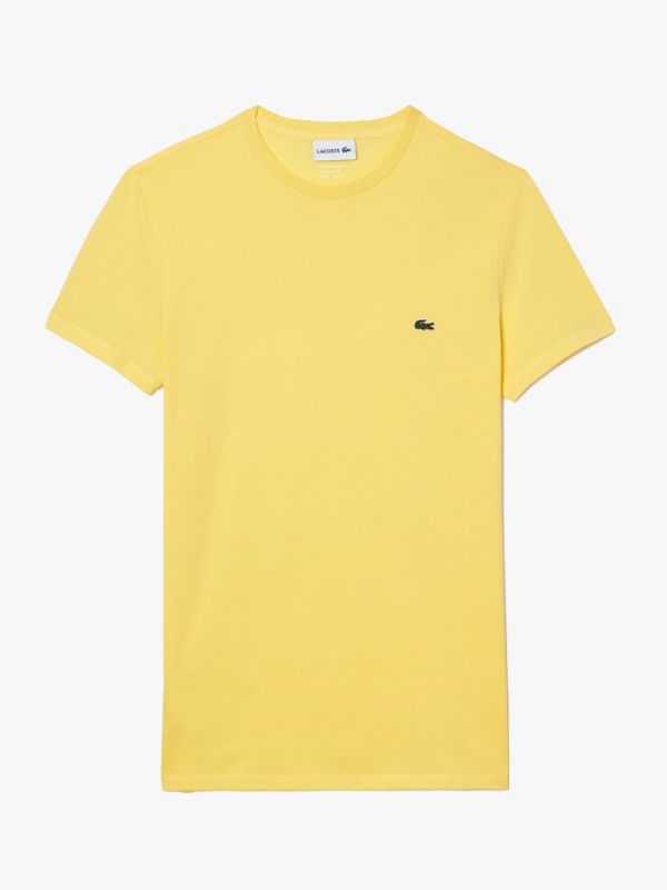 Lacoste Crew Neck Jersey T-Shirt - Yellow