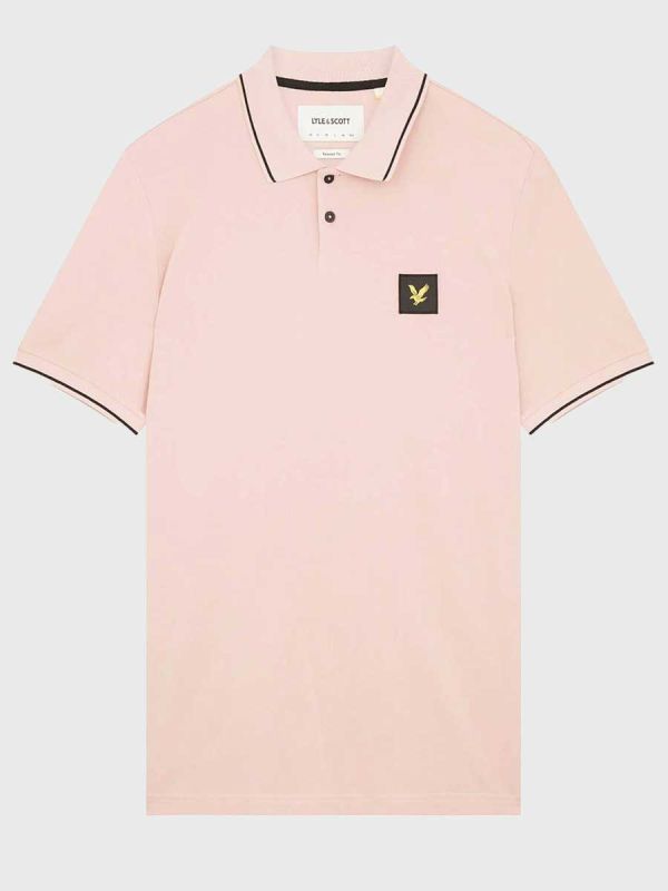 Lyle & Scott Tipped Polo Shirt - Stone Pink