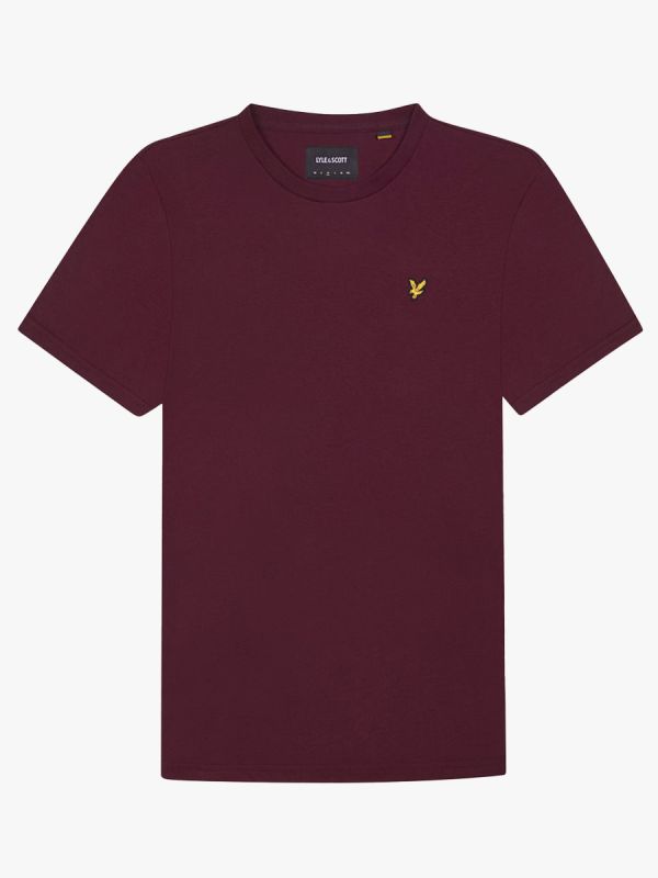 Lyle & Scott SS Plain T-Shirt - Burgundy