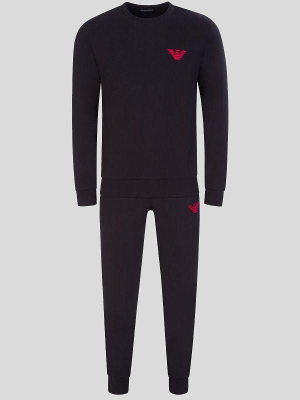 Emporio Armani Loungewear Full Tracksuit - Black/Red