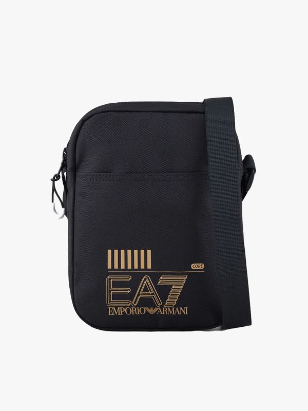 EA7 Emporio Armani Train Core ID Small Shoulder Bag - Black/Gold-One Size