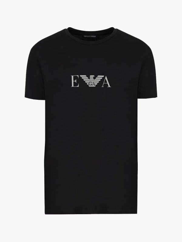 Emporio Armani Lounge Logo T-Shirt - Black/Grey